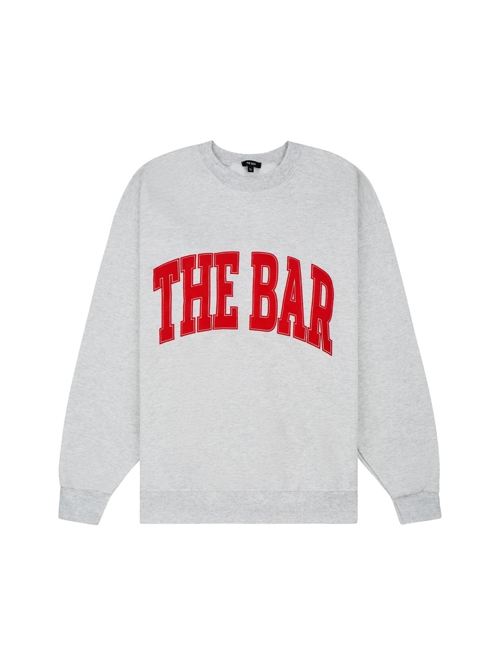 THE BAR XXXL 3X Varsity Sweatshirt Light Heather Grey Big Apple Red Crewneck